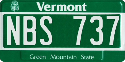 VT license plate NBS737