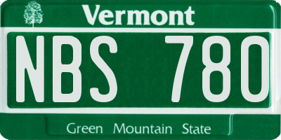 VT license plate NBS780
