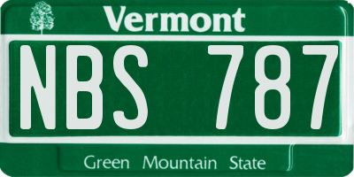 VT license plate NBS787