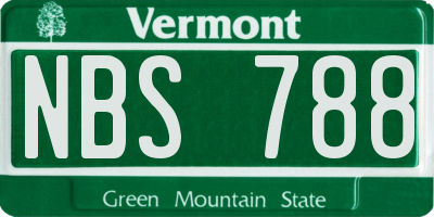 VT license plate NBS788