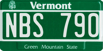 VT license plate NBS790