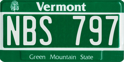VT license plate NBS797