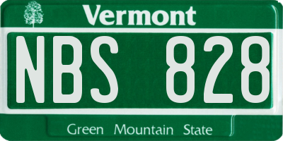 VT license plate NBS828