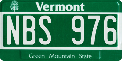 VT license plate NBS976