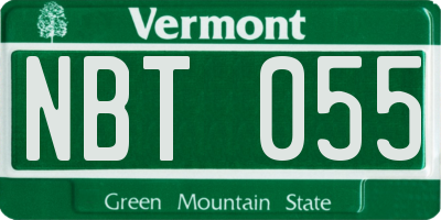 VT license plate NBT055