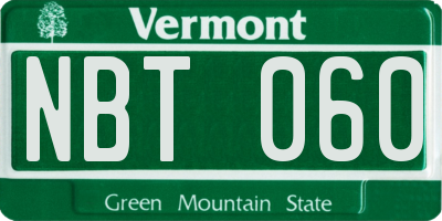 VT license plate NBT060