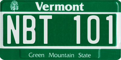 VT license plate NBT101