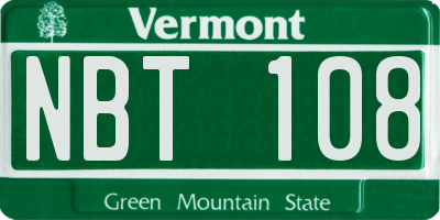 VT license plate NBT108