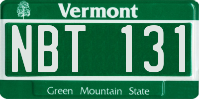 VT license plate NBT131