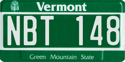 VT license plate NBT148