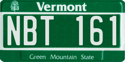 VT license plate NBT161