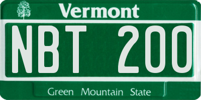VT license plate NBT200