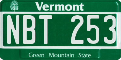 VT license plate NBT253