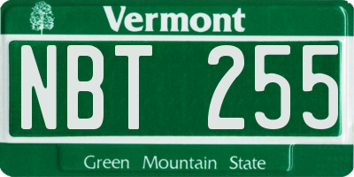 VT license plate NBT255