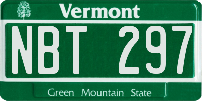 VT license plate NBT297