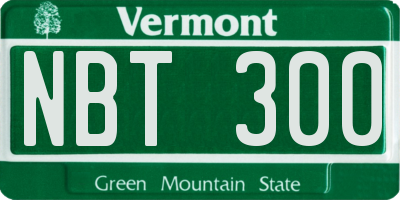 VT license plate NBT300