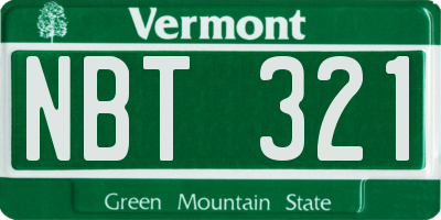 VT license plate NBT321
