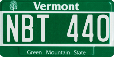 VT license plate NBT440