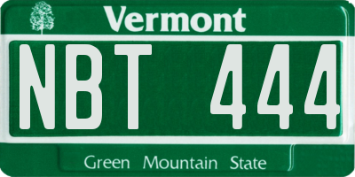 VT license plate NBT444
