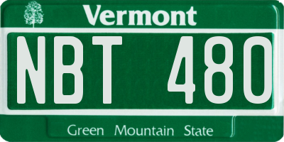 VT license plate NBT480