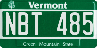 VT license plate NBT485