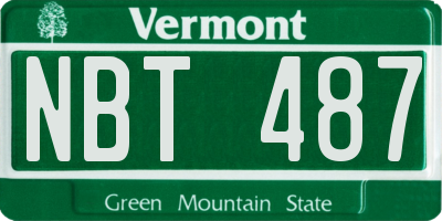 VT license plate NBT487