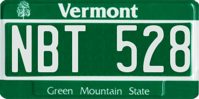 VT license plate NBT528