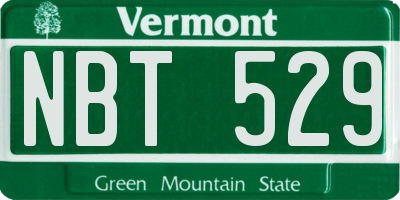 VT license plate NBT529