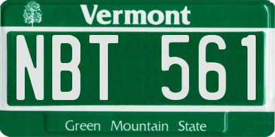 VT license plate NBT561
