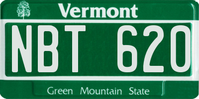 VT license plate NBT620