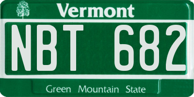 VT license plate NBT682