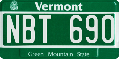 VT license plate NBT690