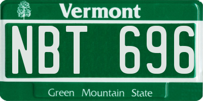 VT license plate NBT696