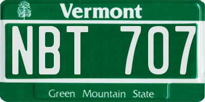 VT license plate NBT707