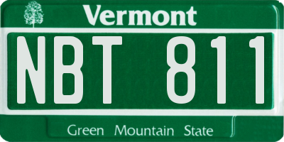 VT license plate NBT811