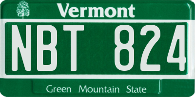 VT license plate NBT824