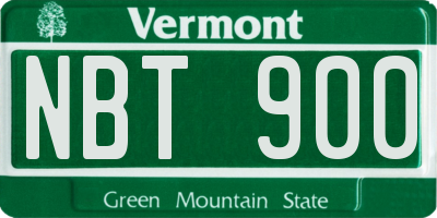 VT license plate NBT900