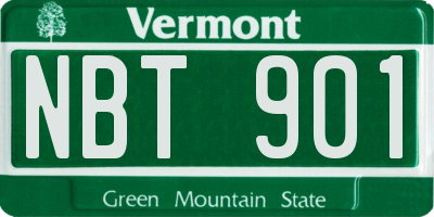 VT license plate NBT901