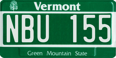 VT license plate NBU155