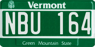 VT license plate NBU164