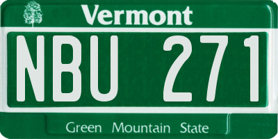 VT license plate NBU271