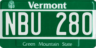 VT license plate NBU280