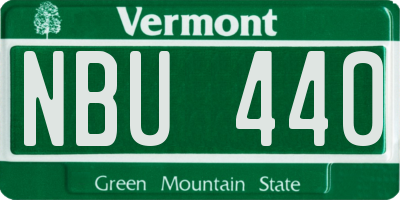 VT license plate NBU440