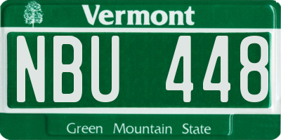 VT license plate NBU448