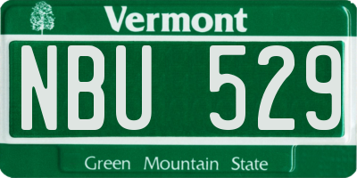 VT license plate NBU529