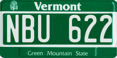 VT license plate NBU622