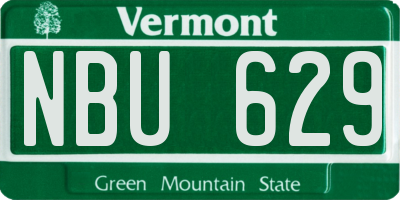VT license plate NBU629