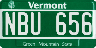 VT license plate NBU656