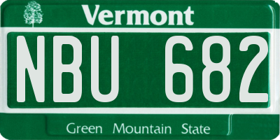 VT license plate NBU682