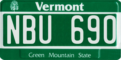 VT license plate NBU690